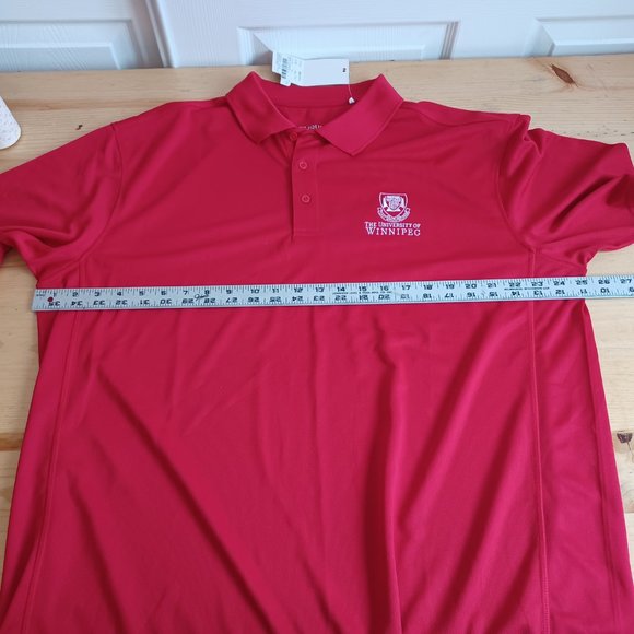 NEW University of Winnipeg Ice Pique Polo in Red by Cutter & Buck (3152) - Picture 8 of 9